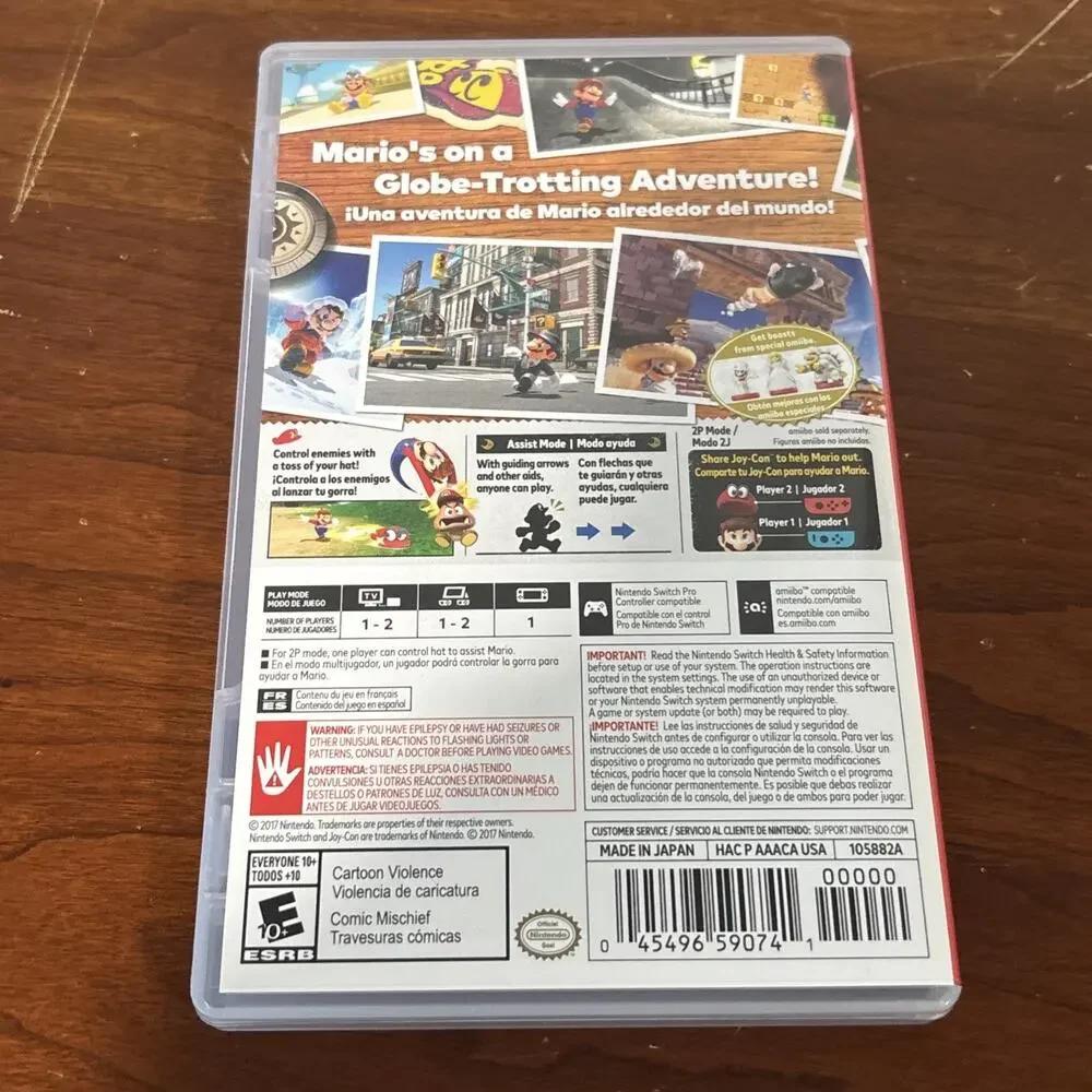 Super Mario Odyssey Video Game And Case - Nintendo Switch